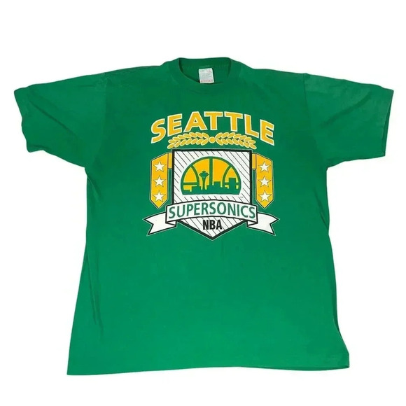 Vintage Seattle SuperSonics tshirt size large - Picture 1 of 5